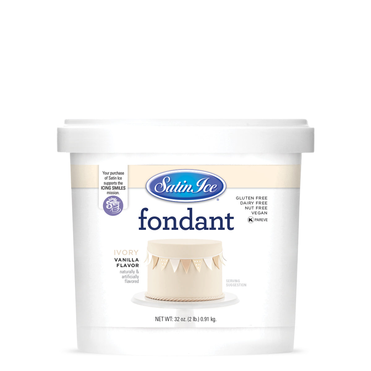 Colorful Satin Ice fondant in various sizes, smooth and pliable for cake decorating and professional pastry work.