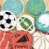 Plantilla de pastel de pelotas deportivas grandes