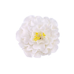 Flor de peonía grande blanca n.º 105 o rosa n.º 107 con estambres amarillos