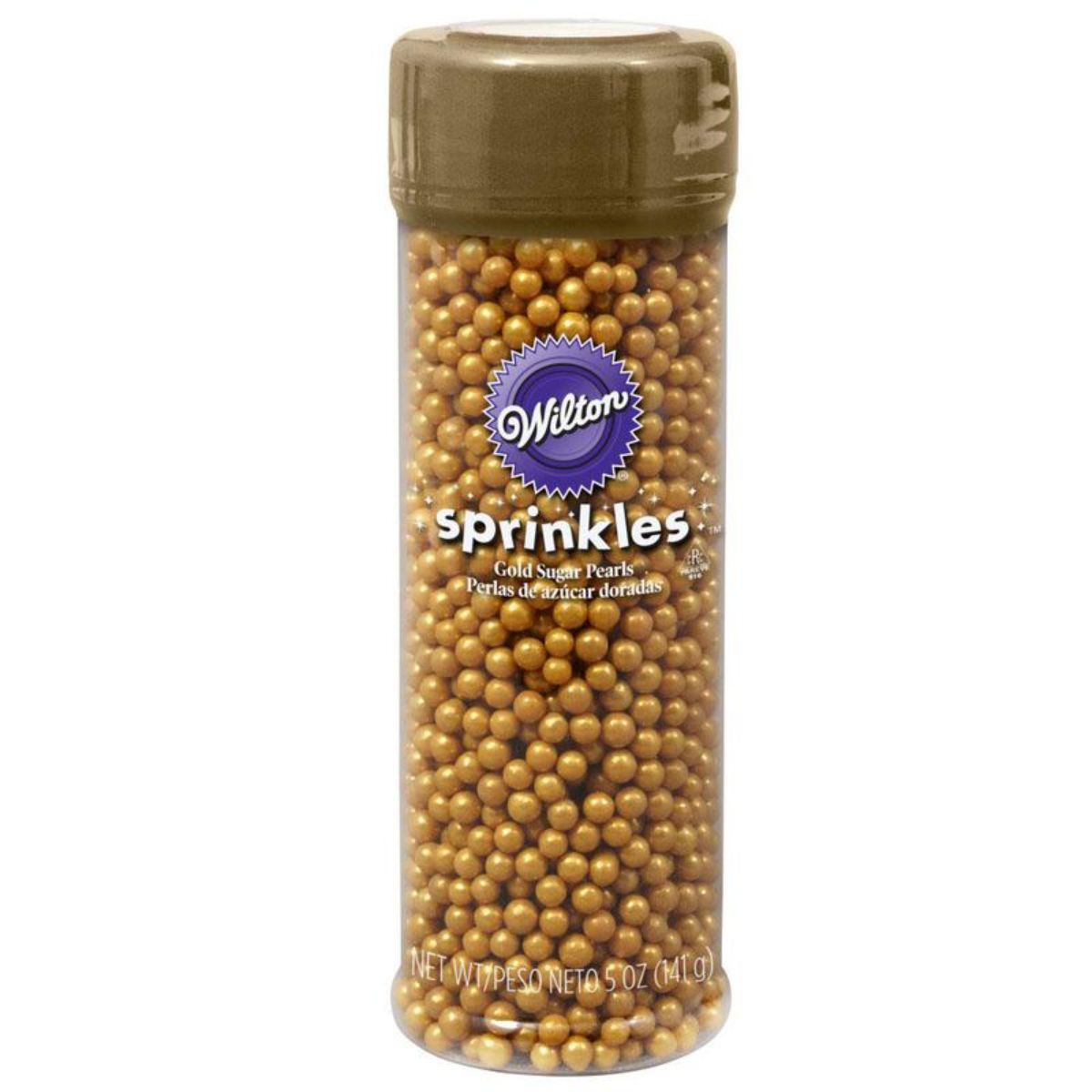 Wilton Sprinkles Perlas de Azúcar Doradas 4.97oz