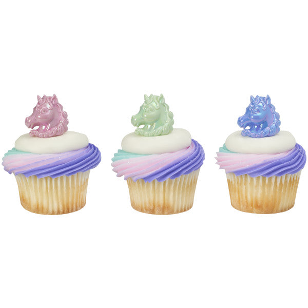 Unicorn Cupcake Rings 12ct