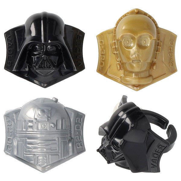 Darth Vader R2D2 C3PO Cupcake Rings 12ct