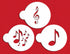 Musical Notes Cookie Stencil