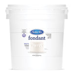 Satin Ice fondant in various colors and sizes, smooth textured icing for cake decorating, brand logo visible