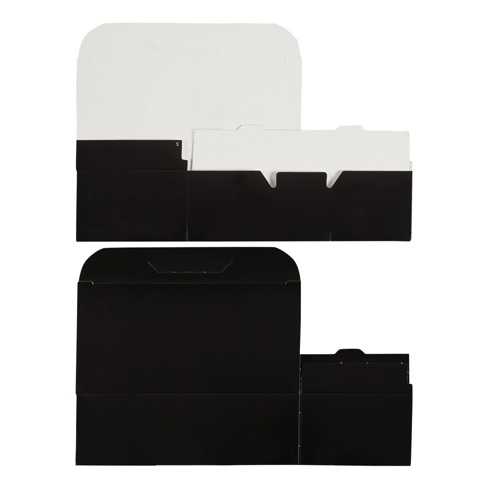 27Blk - 5 1/2 x 2 3/4 x 1 3/4 Cajas negras para dulces y caramelos - 1/2 libra
