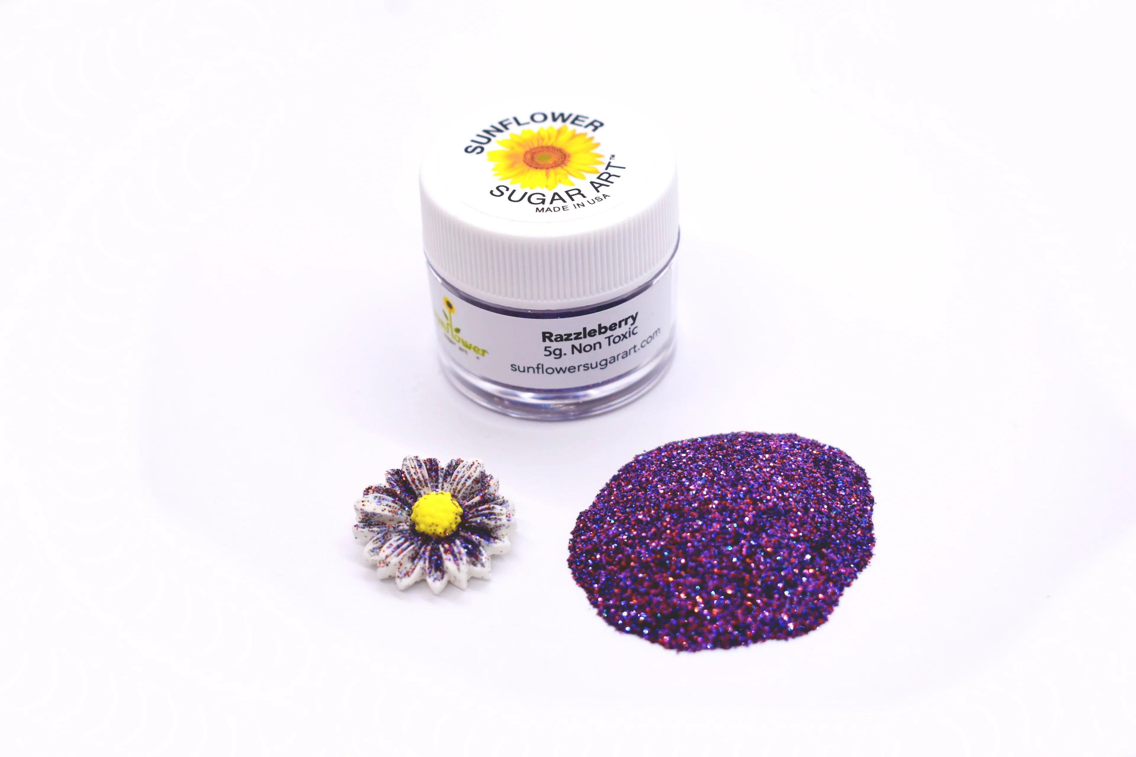 Razzleberry Glitter Dust Sunflower Sugar Art