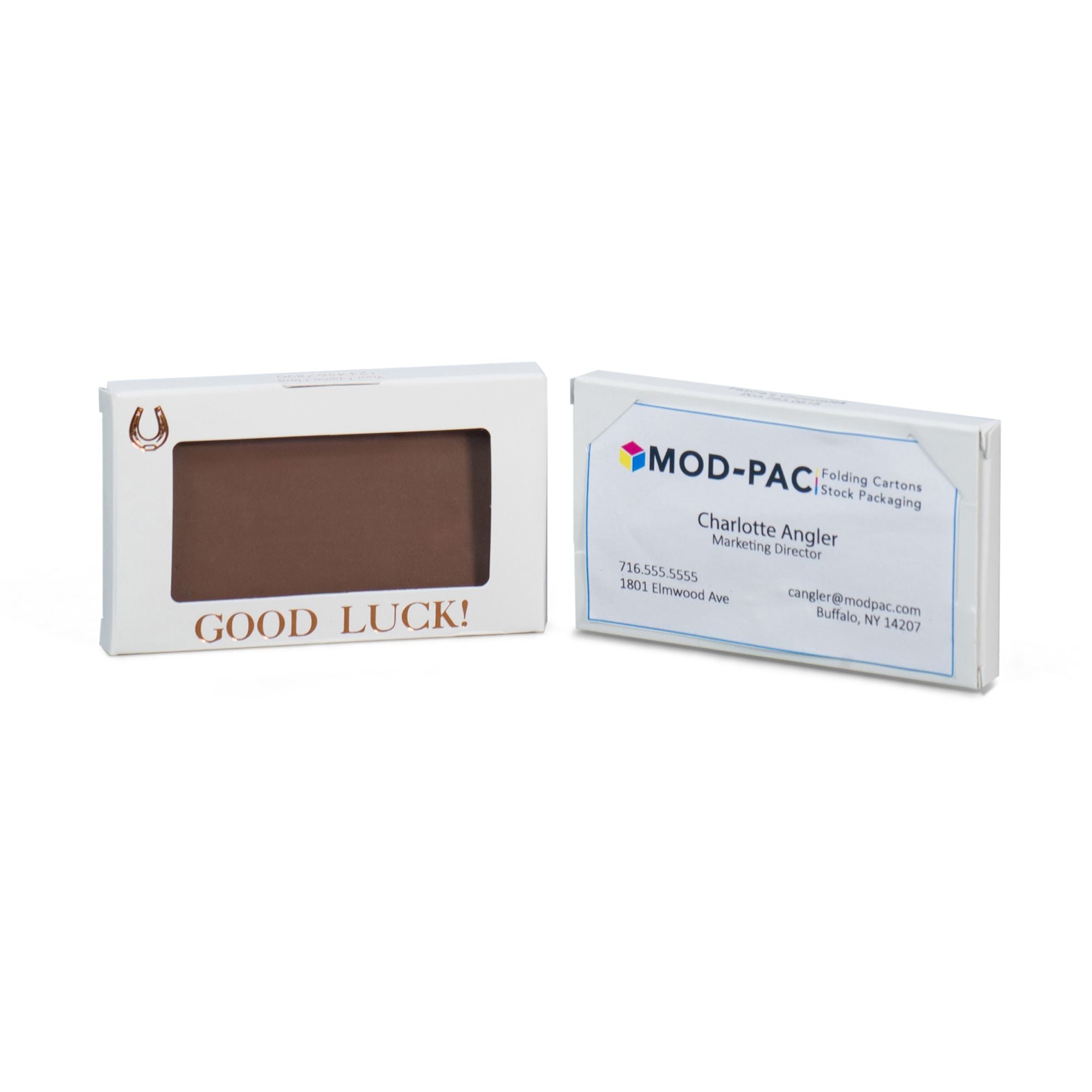 Caja de regalo blanca de 10 W - 2 5/16 x 3 7/8 x 7/16