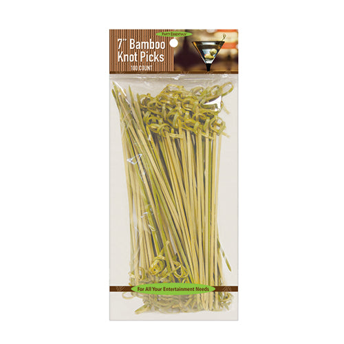 PartyE 7' Bamboo Knot Picks - 100ct
