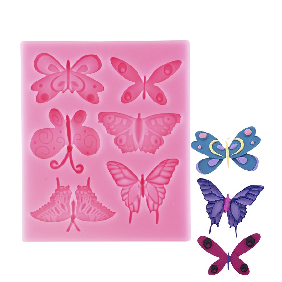 Molde de Silicona con Mariposas Surtidas NY Cake