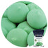 Green Merckens Leaf Chocolate Melts by CK Products, close-up of vibrant green candy melts for confectionery decorating.