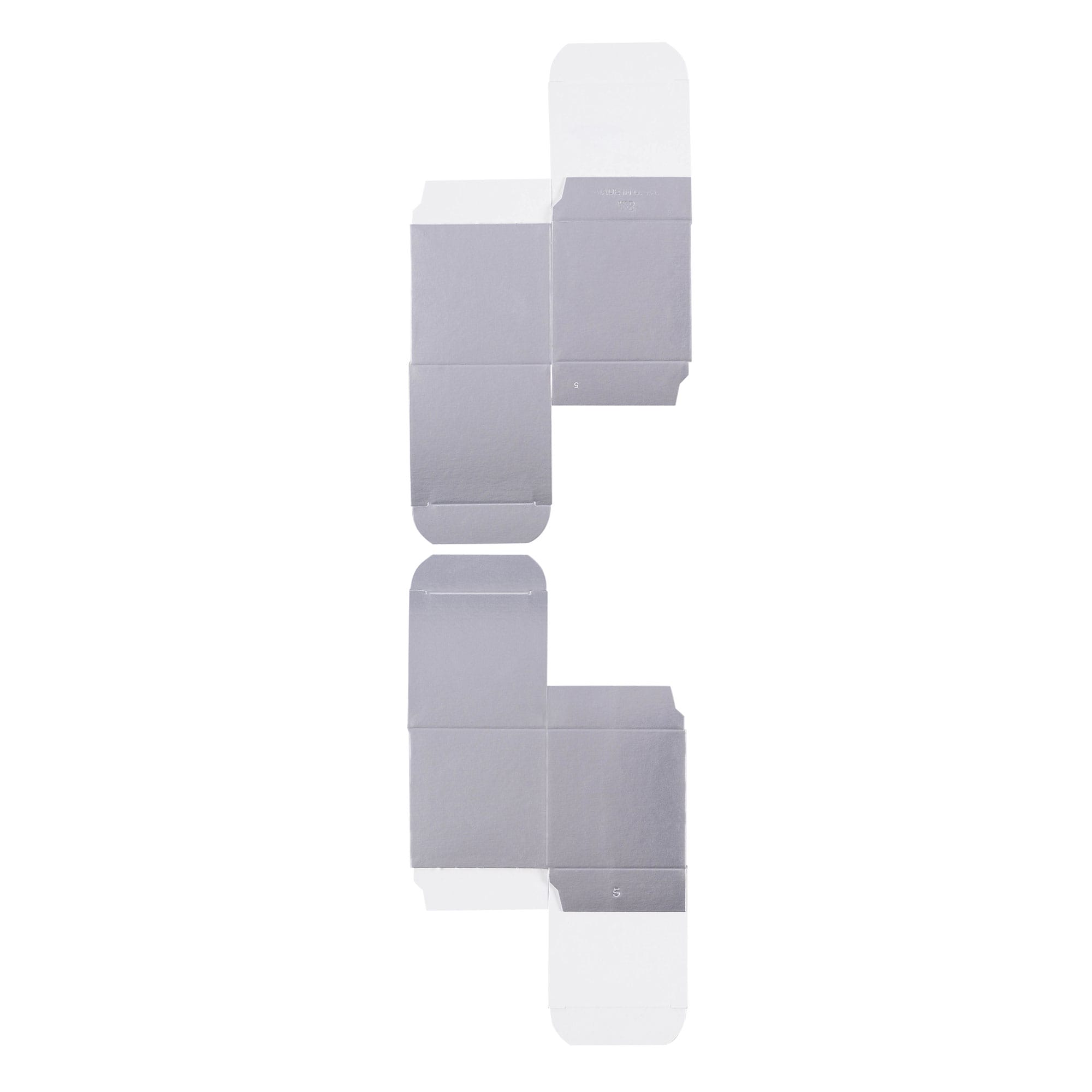 Cajas para trufas de 15S - 2 x 2 x 2 de papel de aluminio plateado - Grandes