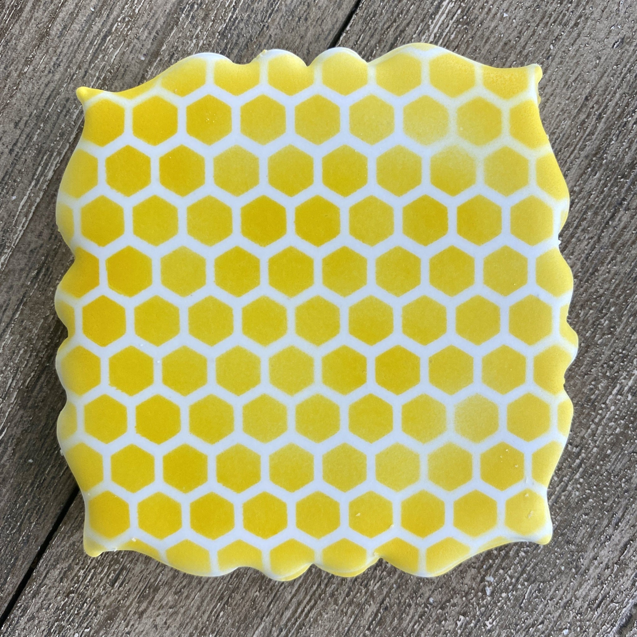 Plantilla para galletas de patrón de panal de abeja pequeño