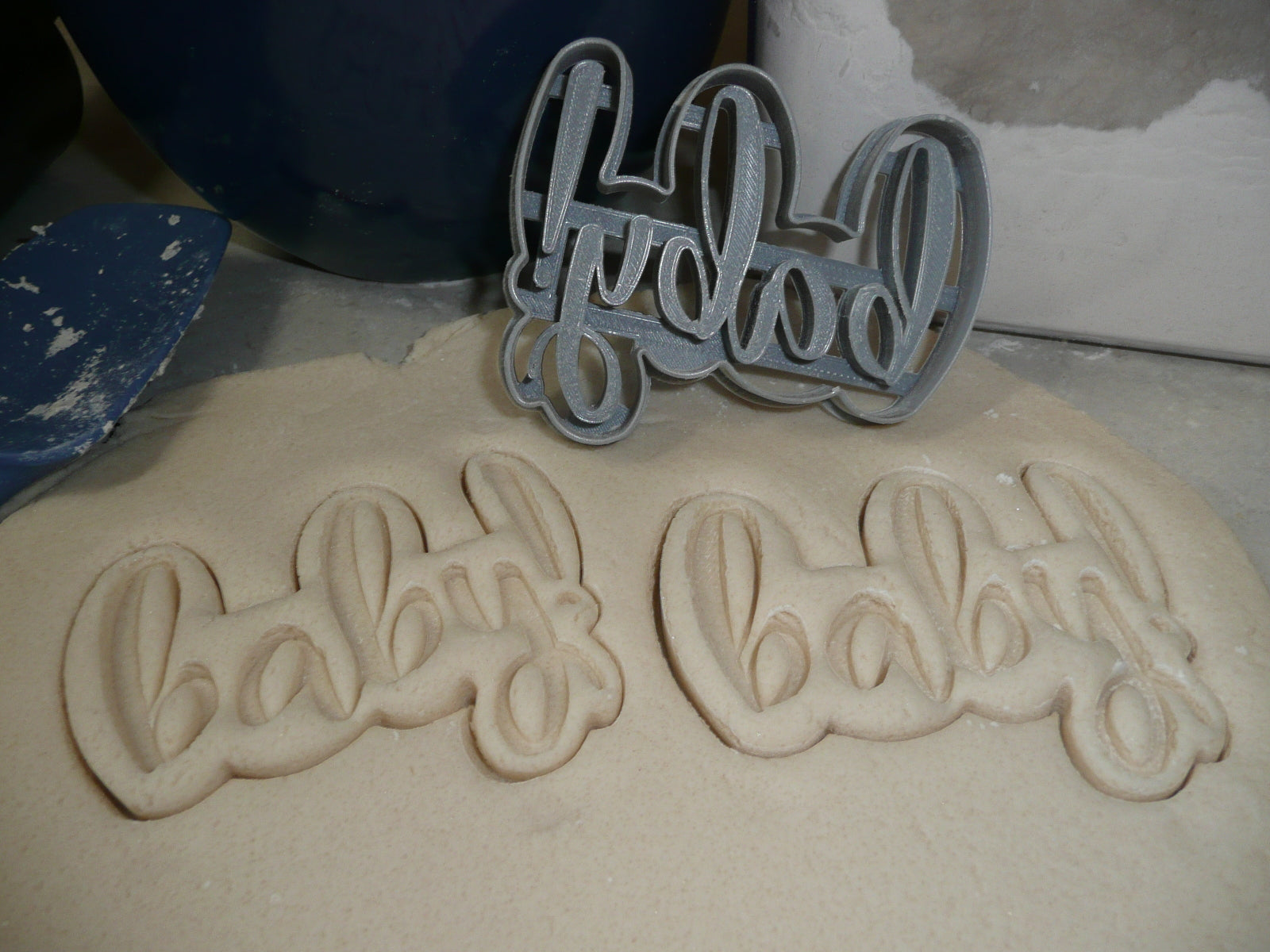 YNG 'Baby!' Word Fondant Cutter