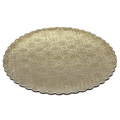 Gold Scalloped Circle Cake Boards — All Sizes