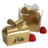 Cajas de recuerdo grandes con lazo superior de lámina dorada 16G - 3 1/2 x 2 x 1 11/16
