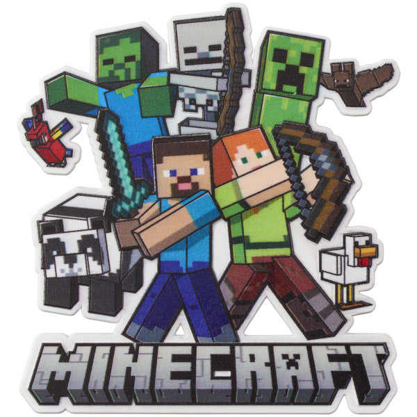 Decoración para tarta de Minecraft Layon