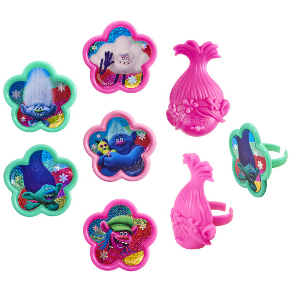 Dreamworks Trolls Hugs Cupcake Rings 12ct