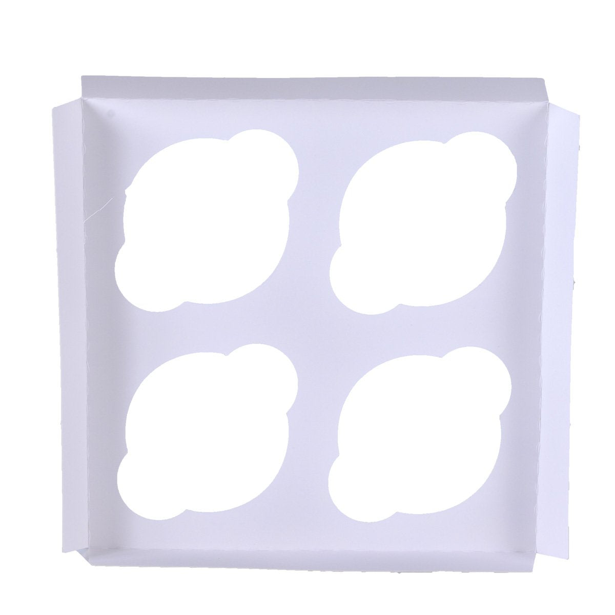 Whalen Packaging cupcake inserts in various sizes, shown in a close-up image, designed to hold and decorate cupcakes.