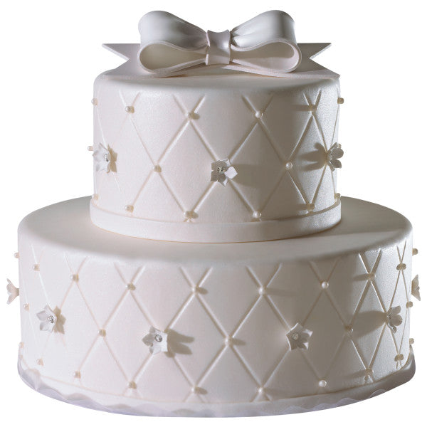 190LG - Large White Bows 6' Gumpaste