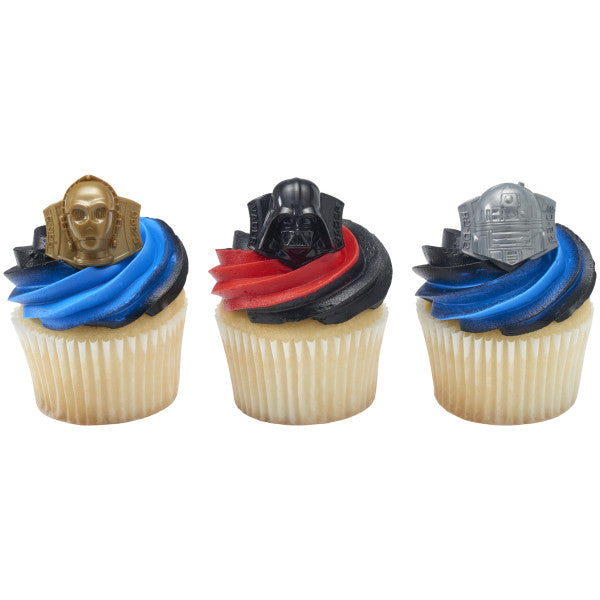 Darth Vader R2D2 C3PO Cupcake Rings 12ct