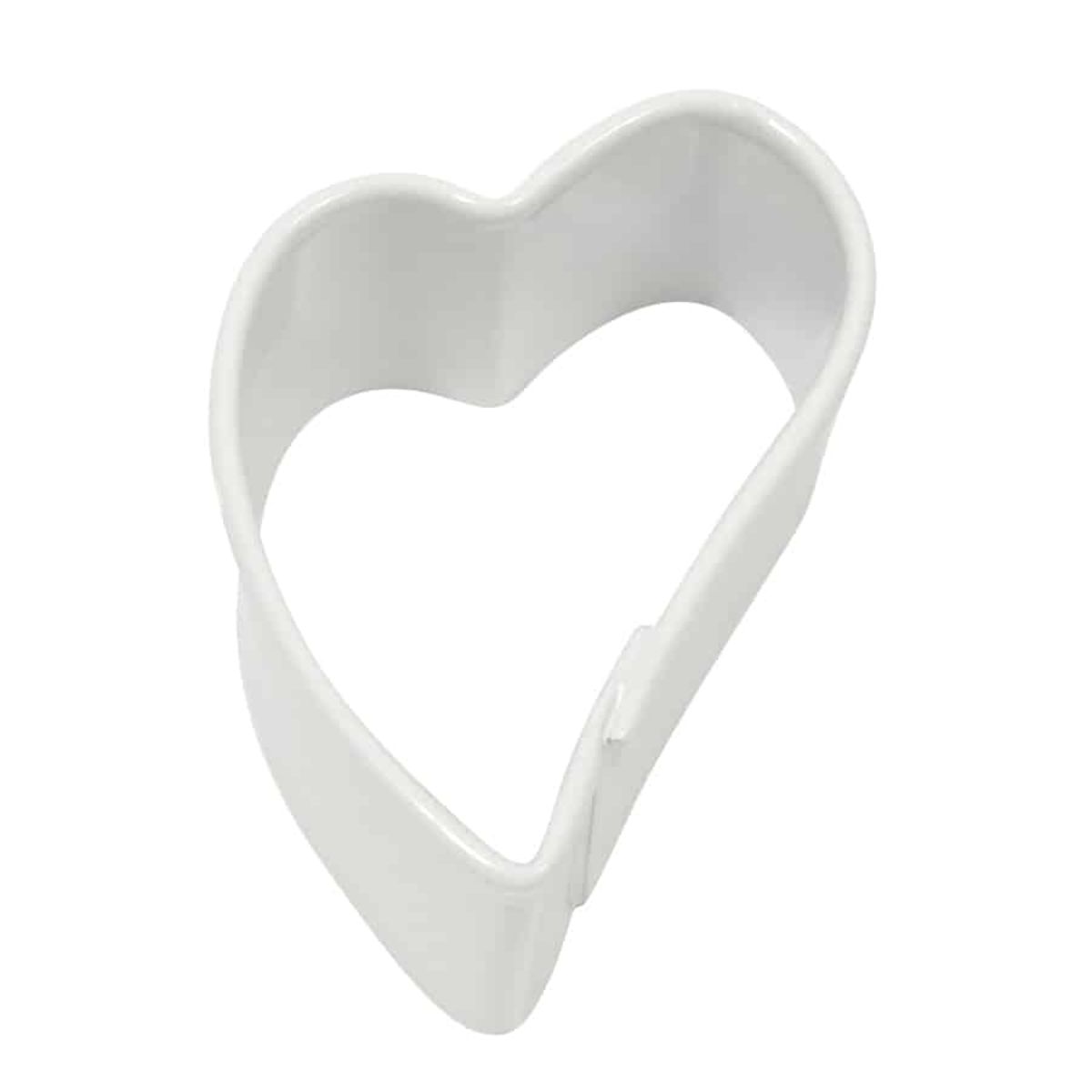 R&M Cookie Cutter Mini Folk Heart White 1.5'