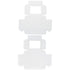26WW - 4 9/16 x 3 9/16 x 1 1/4 White Candy & Fudge Boxes with Window- 1/4 lb.