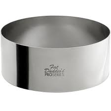 Aro de acero inoxidable para pasteles Fat Daddio de 5 cm de alto