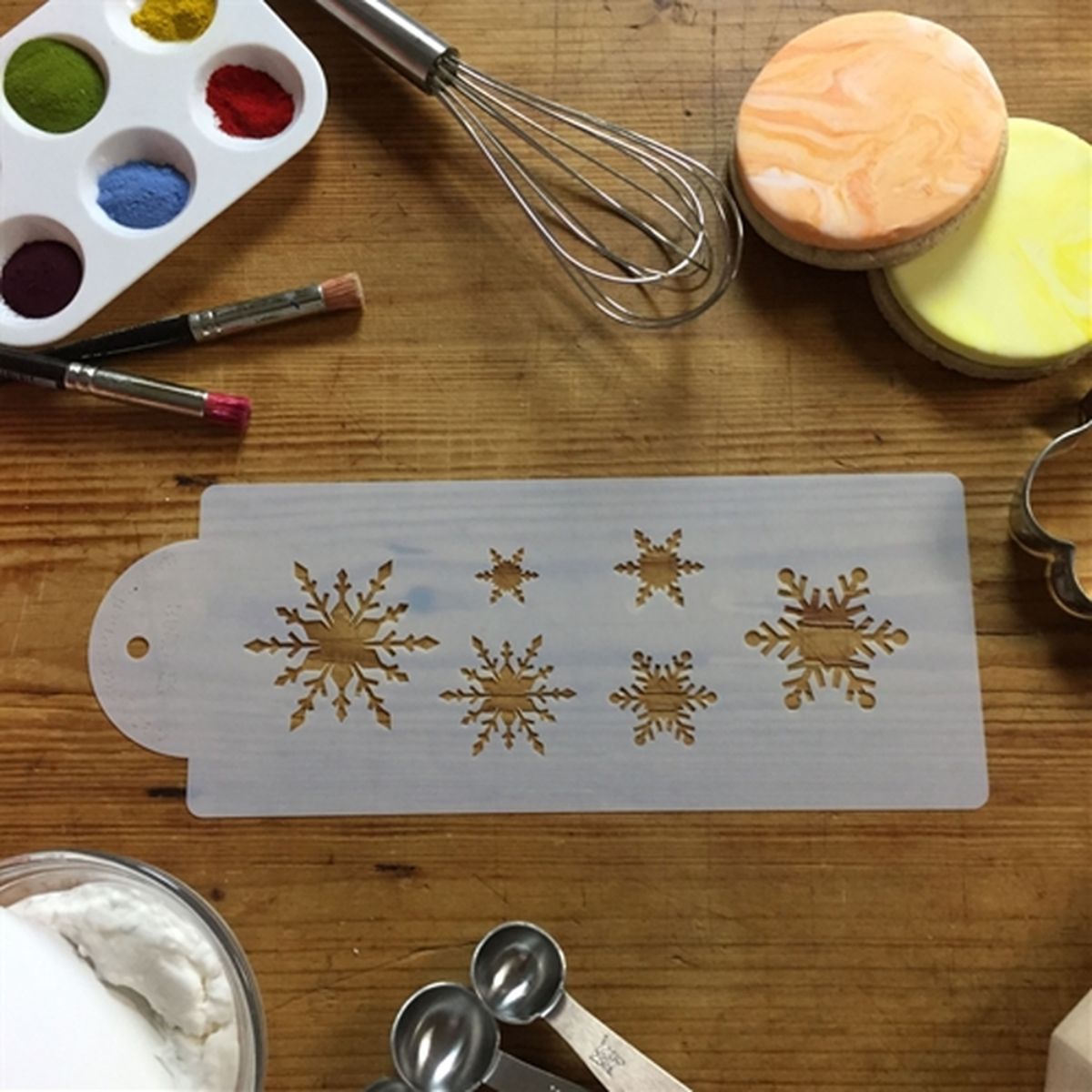 Snowflakes Cake Stencil - Bake Supply Plus