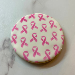 Plantilla de galleta con patrón de lazo de concientización