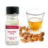 LorAnn Oils Amaretto flavoring in a 1 dram bottle, showcasing the small amber glass container with a black screw cap.
