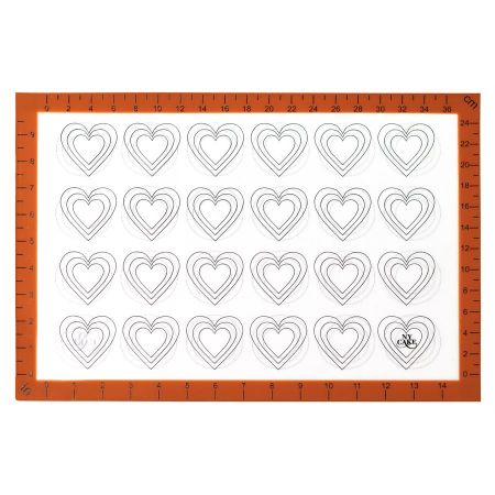 NY Cake Silicone Heart/Round Shape Macaron Mat Half Sheet