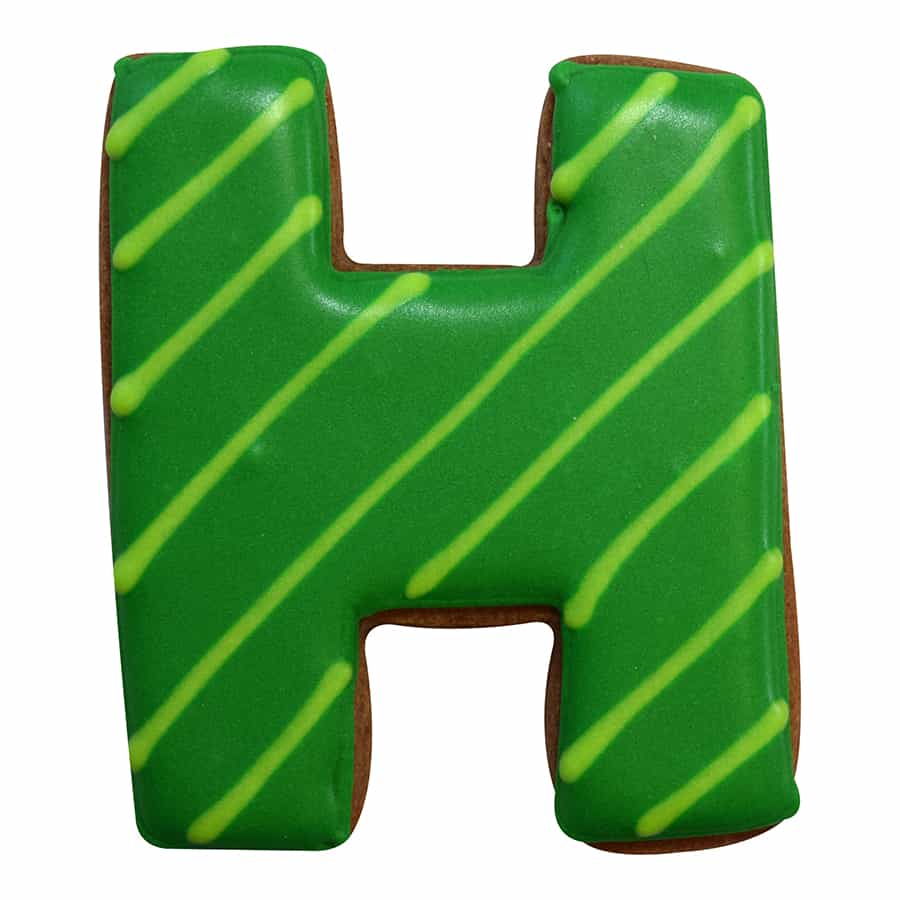 Cortador de galletas con forma de letra 'H'