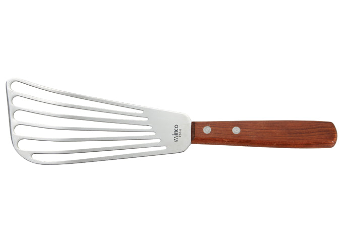 Espátula de pescado Winco con mango de madera de 6.5"