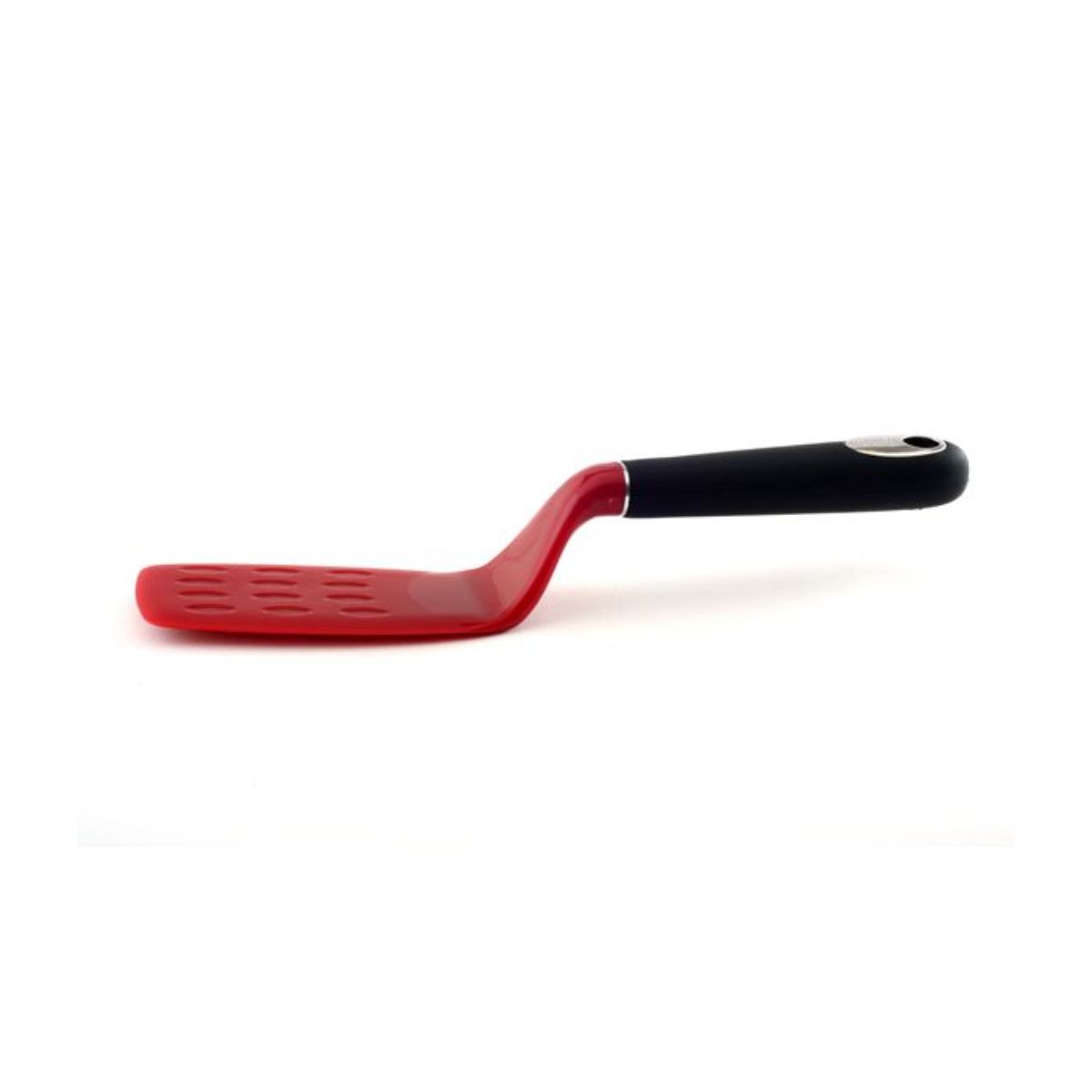 Espátula para brownie Norpro Grip-EZ con hoja festoneada, rojo/negro
