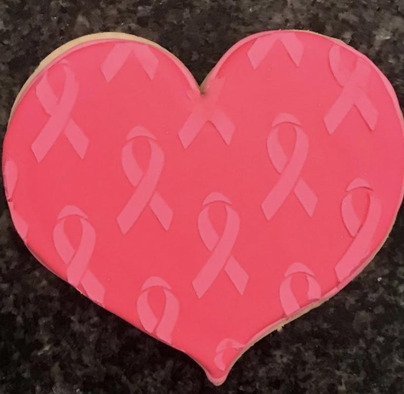 Plantilla de galleta con patrón de lazo de concientización