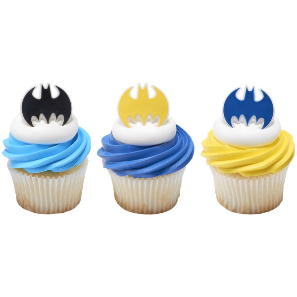 Batman Dark Knight Cupcake Rings 12ct
