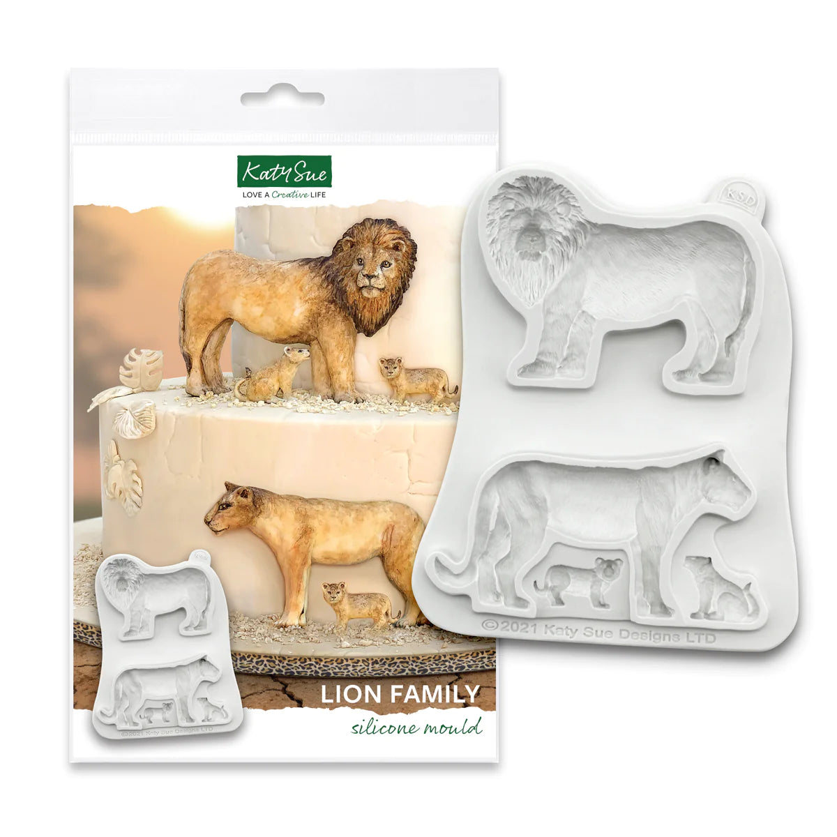 Molde Familia de Leones Katy Sue