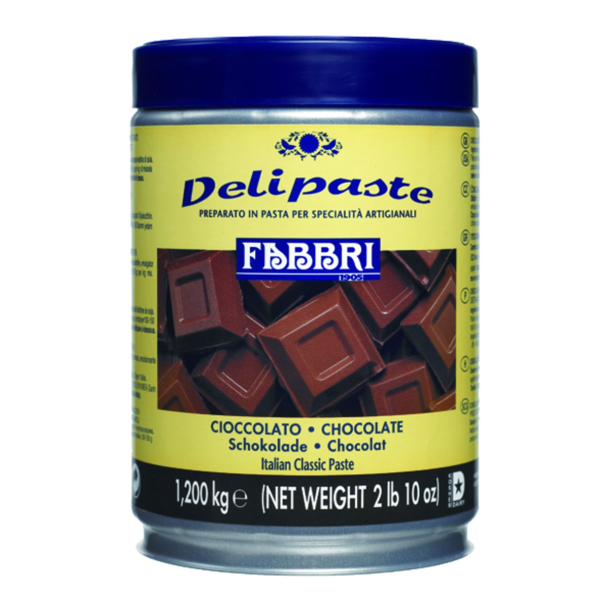Fabbri Chocolate Delipaste flavoring paste in a jar, creamy chocolate-colored paste for baking and dessert use.