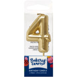 Mini Gold Candle Numerals 0-9