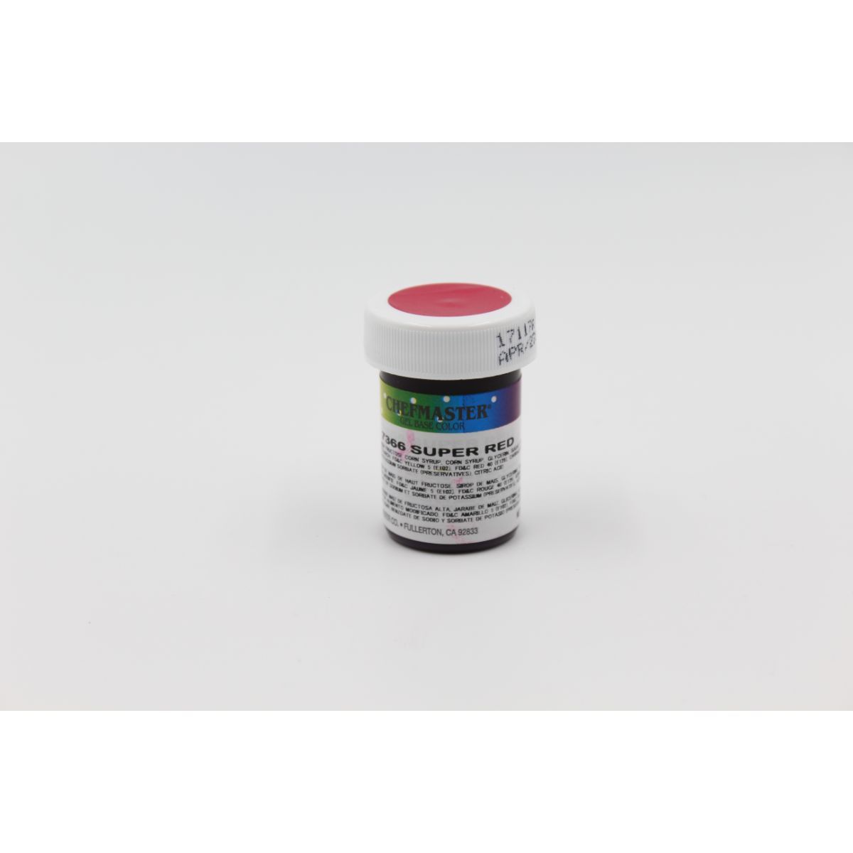 Chefmaster Gel Base 1oz color palette showing vibrant gel base colors for cake decorating and edible art.