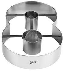 Ateco , Cortador grande de acero inoxidable de 8 piezas, 28 cm