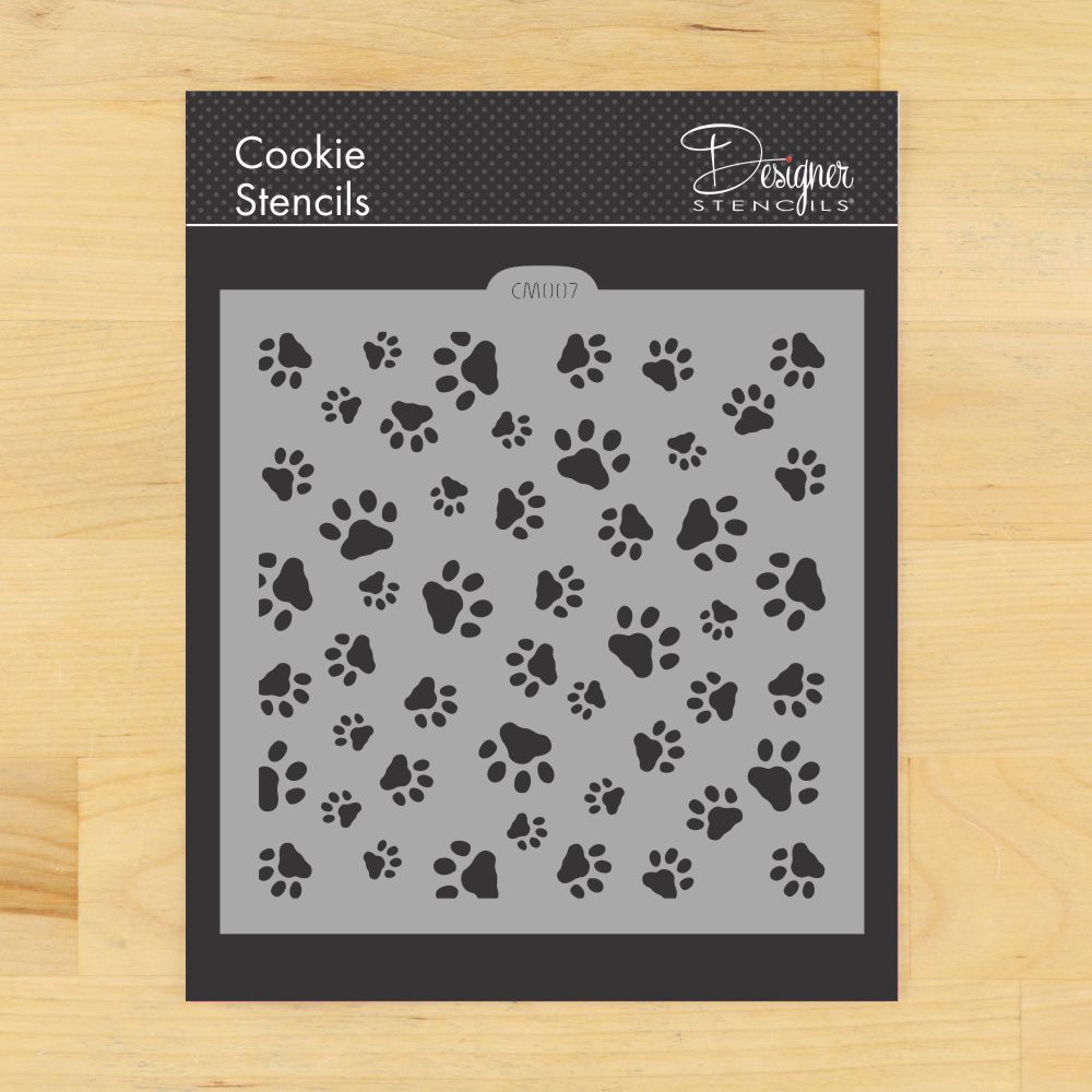 Mini plantilla para galletas con estampado de huellas de perro