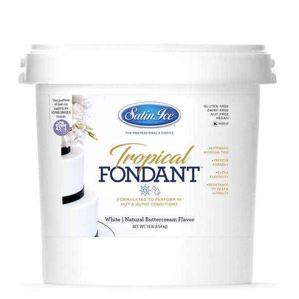 Satin Ice Tropical Fondant - White 2lb or 10lb