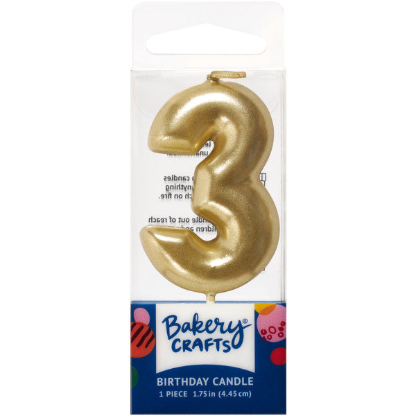Mini Gold Candle Numerals 0-9