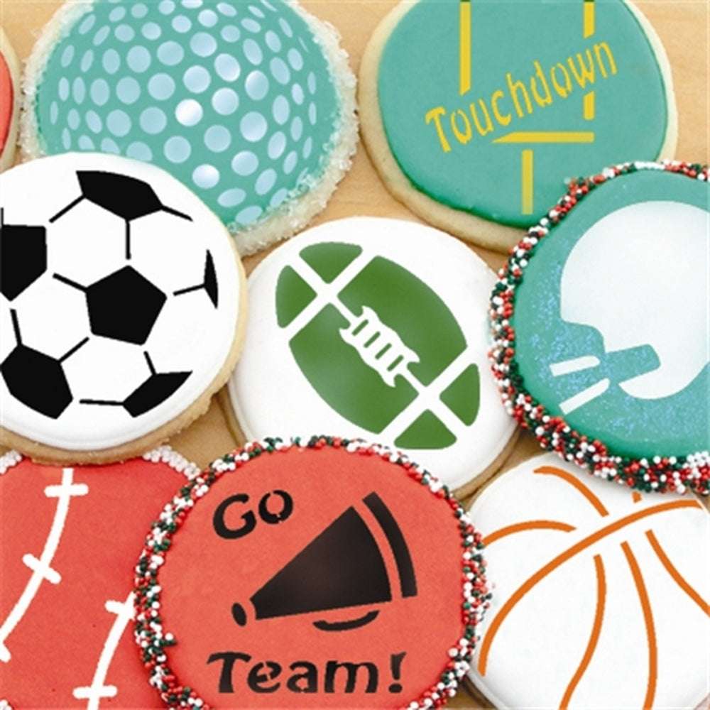 Large Sports Balls Cake Stencil