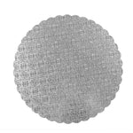 Silver Scalloped Circle Cake Boards  — All Sizes