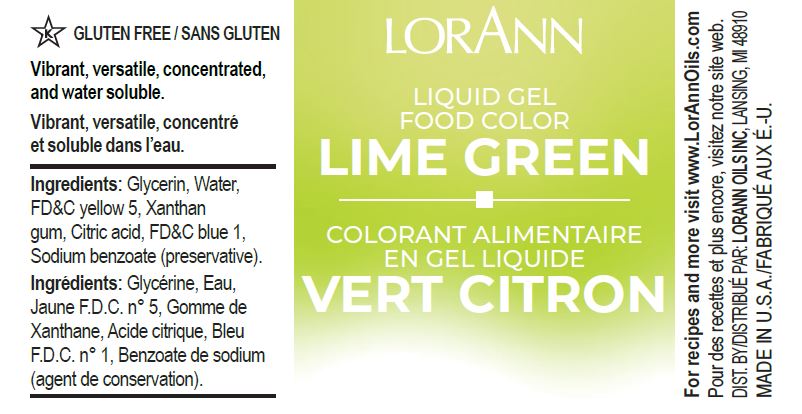 Colorante líquido verde lima LorAnn 29,5 ml