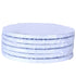 White circle cake drums from Whalen Packaging in various sizes, perfect for supporting and presenting layered cakes.