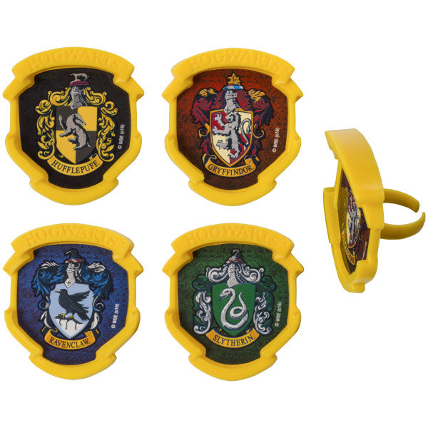 Harry Potter Hogwarts House Cupcake Rings 12ct