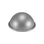 Fat Daddio's Hemisphere Pan, a round baking pan with a smooth, curved surface, shown in various sizes for versatile baking.
